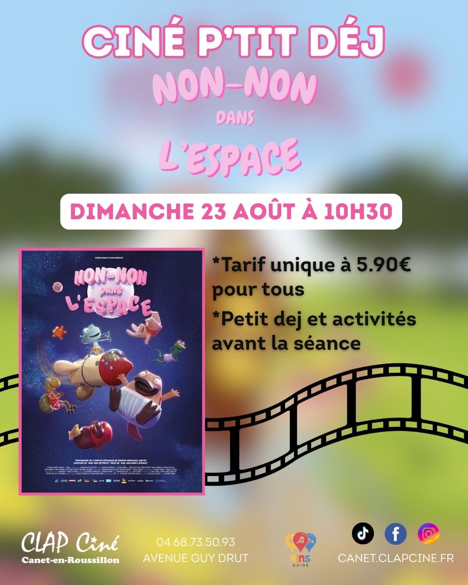 MitchellCobx6g's tweet photo. CINÉ PETIT DEJ': NON-NON IN SPACE

Sunday, August 23 at 10:30 AM

Breakfast and a children’s activity before the screening. Special price: €5. 90 for everyone! Reservations available. https://t.co/bVt3UULsui