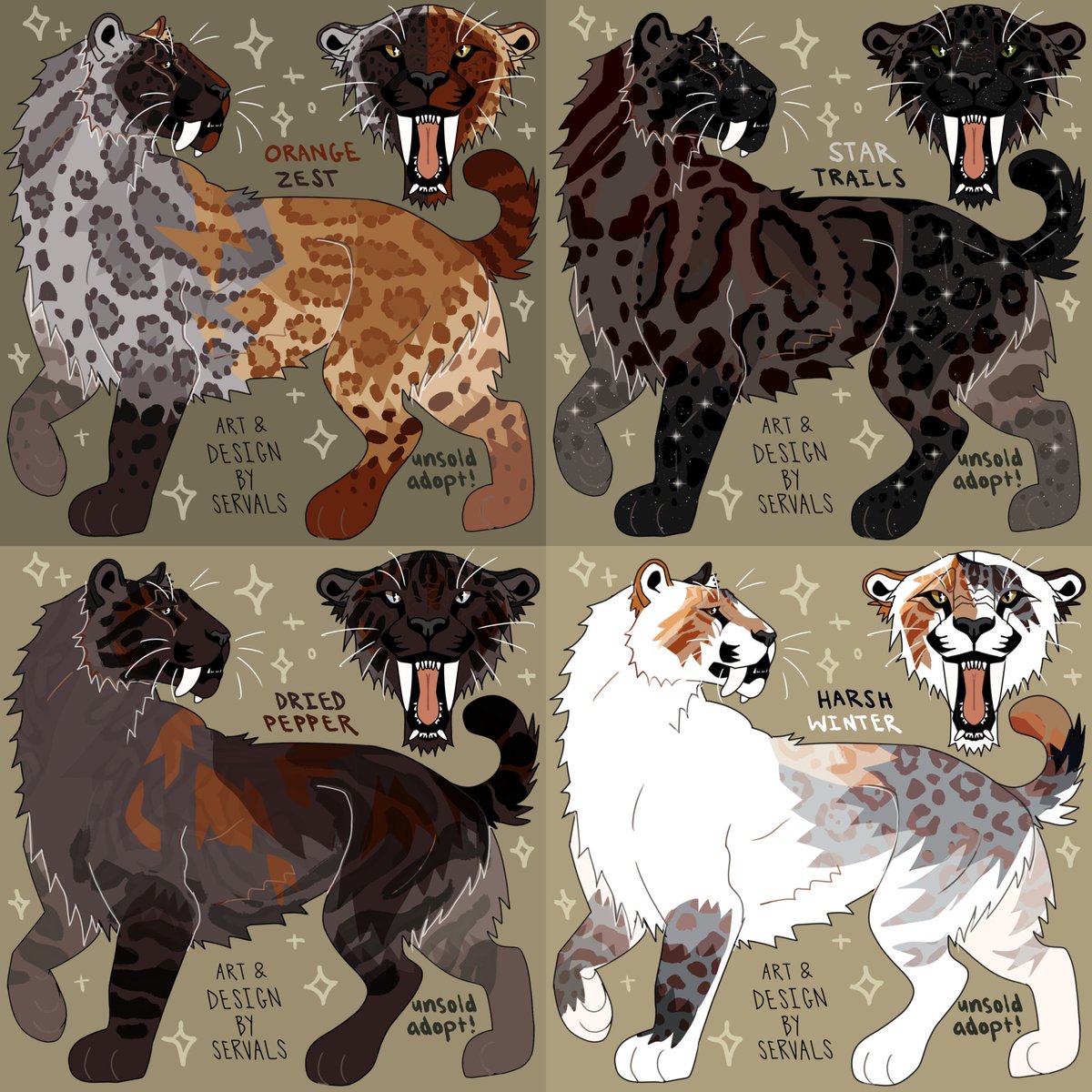 servalss's tweet photo. a fresh batch of saber adopts!!
https://t.co/XYRpZY1JFM https://t.co/Ni7OZgZ45B