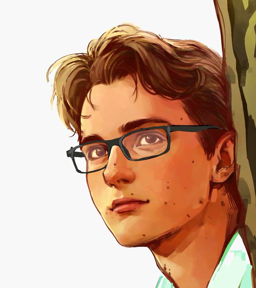 4belie's tweet photo. my fav bedrotting activity is giving my old op drawings glasses https://t.co/39XLbq919D