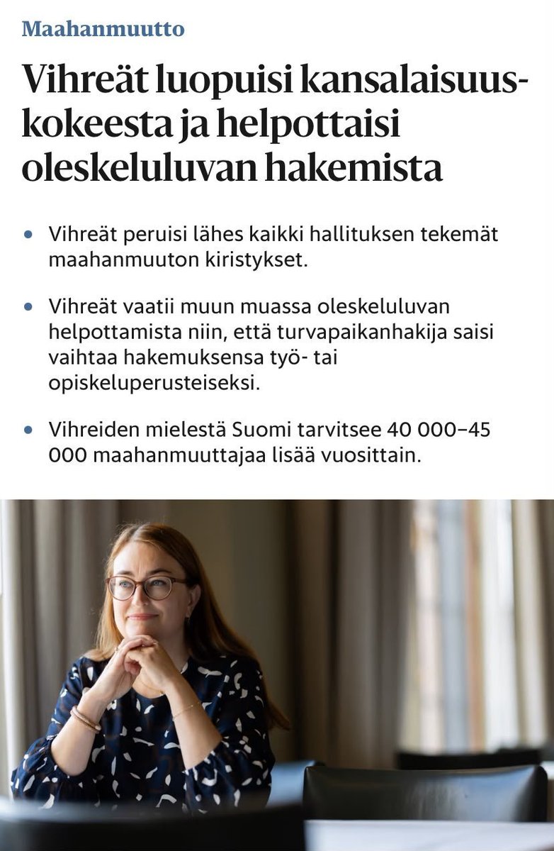 IsannainenPiia's tweet photo. 40 000- 45 000 maahanmuuttajaa vuosittain?
Vähemmän mairittelevia tilastoja koristamaan?
Vaikuttaisi siltä että halutaan äänestysperäistä maahanmuuttoa, Ruotsin tie on kovin houkutteleva.
Äänioikeuden edellytyksenä tulisi olla kansalaisuuskokeen lisäksi 5 vuoden nuhteettomuus. https://t.co/yIgv4QamQG