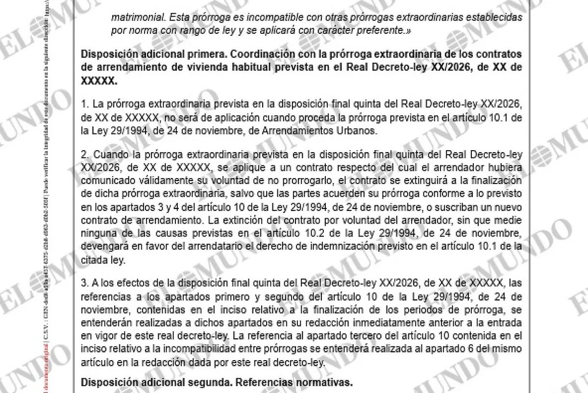 juanmalamet's tweet photo. 🔴El decreto de renovación automática de los alquileres obliga a los caseros a pagar hasta 12 mensualidades a los inquilinos si no prorrogan el contrato 

@elmundoes accede al documento que el Gobierno no ha colgado aún en el BOE

https://t.co/bPMivtTf04 https://t.co/UQo5sfjlOG