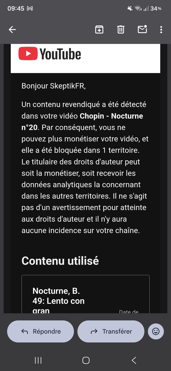 SkeptikFR's tweet photo. Je me fais démonétiser mes vidéos de piano 😡 Ah mais non ma chaîne est pas monétisée en fait.

Mais qui est-ce qui a déposé cette plainte ? C'est Chopin lui-même ?

C'est quand même fou, tu te fais baiser même quand tu INTERPRÈTES une oeuvre d'un artiste MORT il y a 2 SIÈCLES ☠️ https://t.co/3z5z4k8KWu