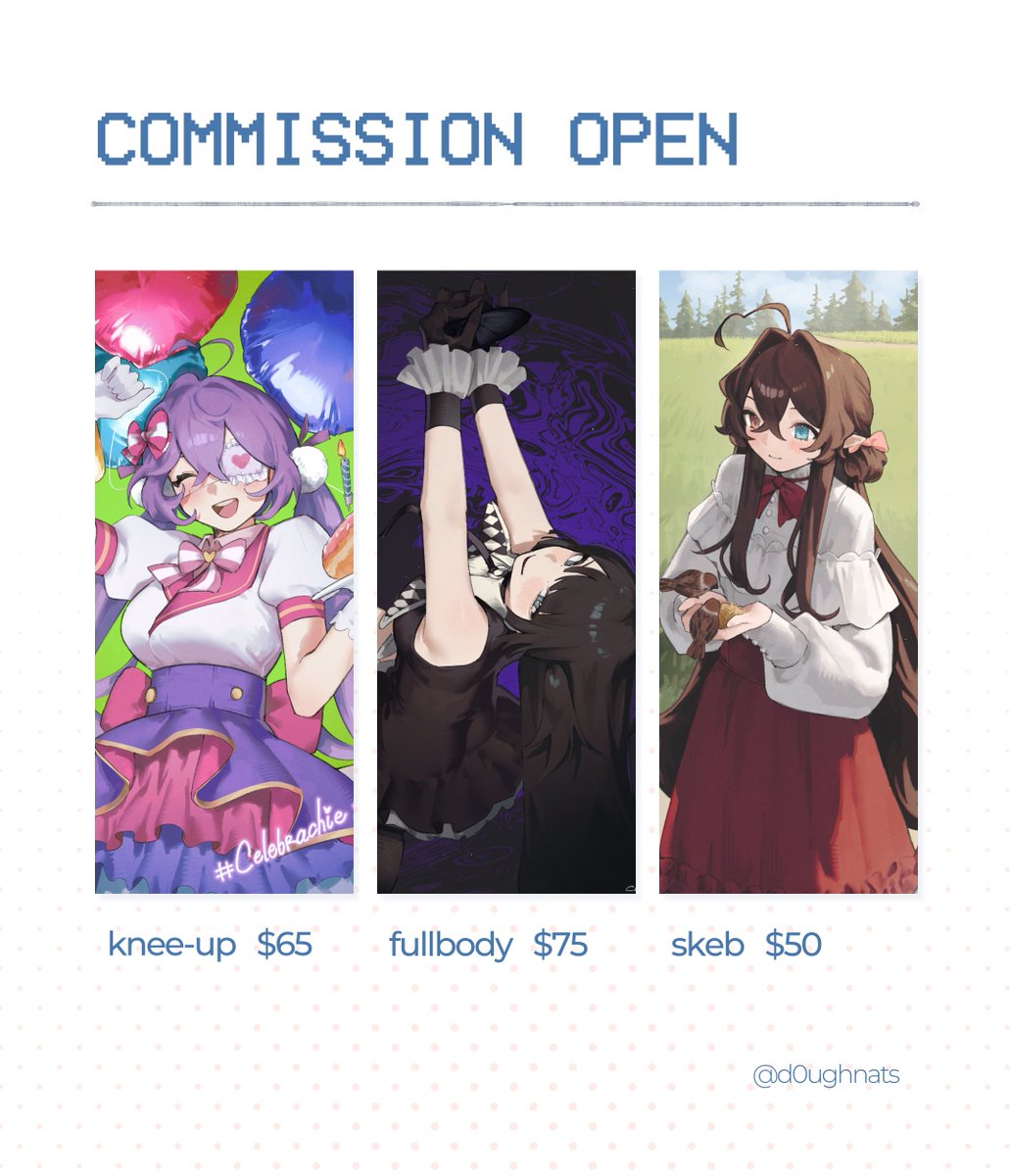 d0ughnats's tweet photo. retweets are very appreciated!!
im opening commissions! contact me or check out my vgen if you are interested! 🙇
 
details and other samples on https://t.co/qMLxnMglrk

#Vgencommission #commissionopen #commission #Vgen https://t.co/KVyJ4ZOW9q