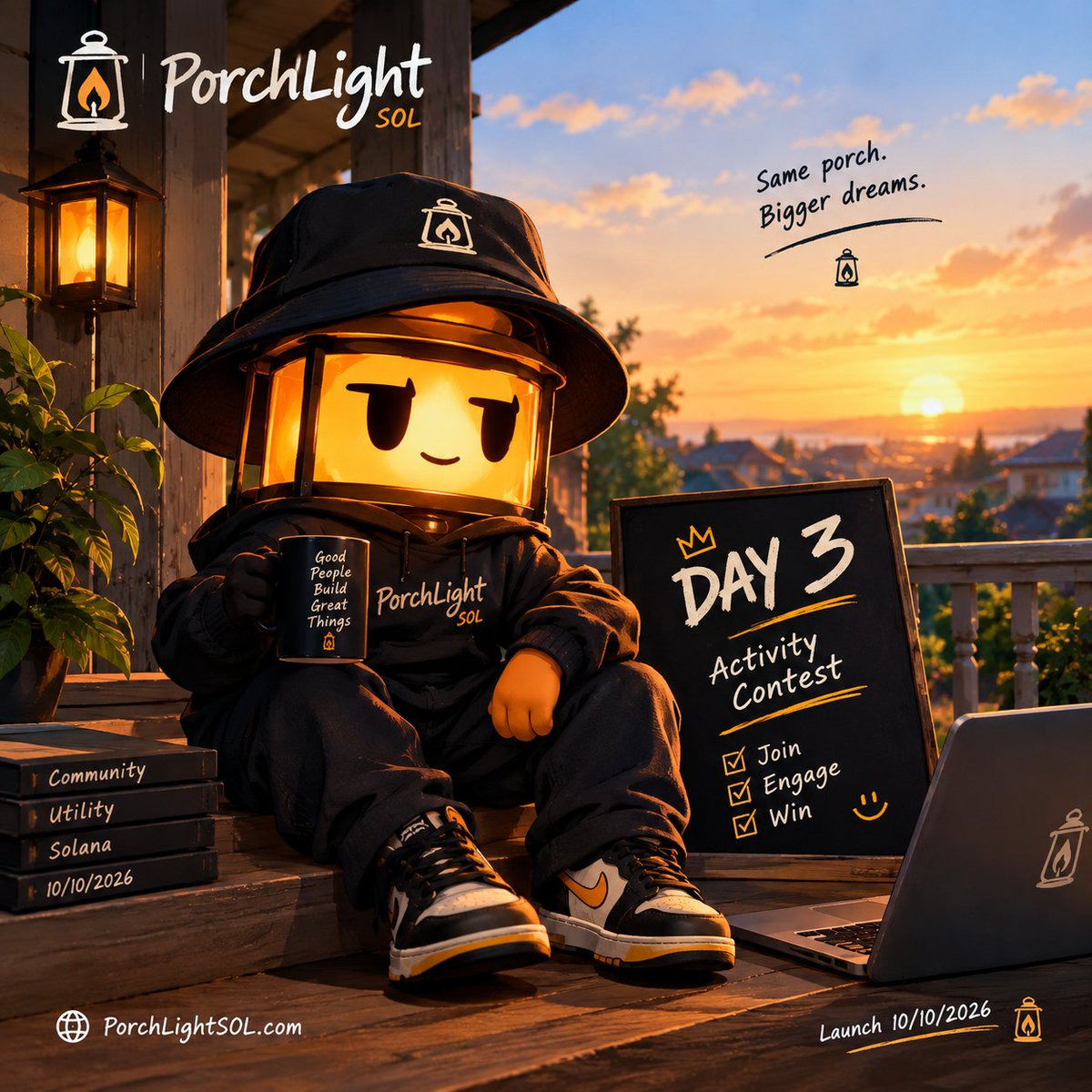 PorchLightSOL's tweet photo. GM PORCHLIGHT 🏮☀️

Today is Day 3 of the Activity Contest, and the community keeps getting bigger and more active.

If you’re not in yet, make sure you join us. We’ve got more events and activities coming for the community.

Yesterday, the team hosted a little quiz with a little prize 👀
Screenshots of the prizes sent out yesterday will be shared here soon.

More to come. We’re just getting started.

🏮 Launch: 10/10/2026
🌐 https://t.co/65x2AQTIqU
Telegram: https://t.co/fPZaw8bFrH