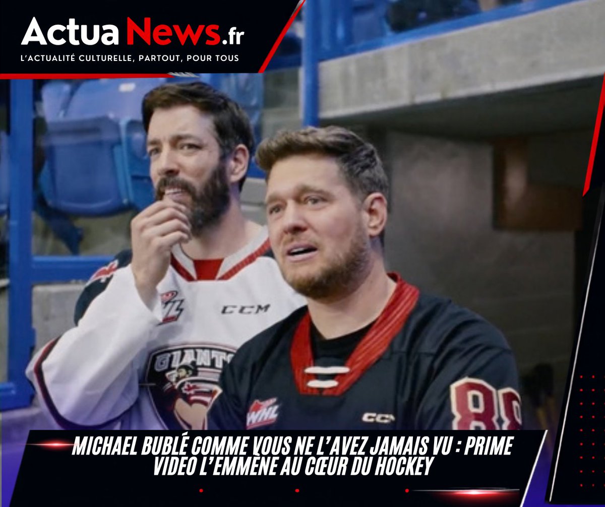 ActuaNewsFr's tweet photo. 🏒 Michael Bublé au cœur d’une série sur le hockey ! Hometown Giants suivra les Vancouver Giants et leurs jeunes joueurs dès le 16 octobre sur Prime Video.
👉 Notre article.
💬 Vous connaissiez sa passion ?
https://t.co/pBfmFy1feX
#MichaelBuble #Hockey https://t.co/Krvmx9lvdE