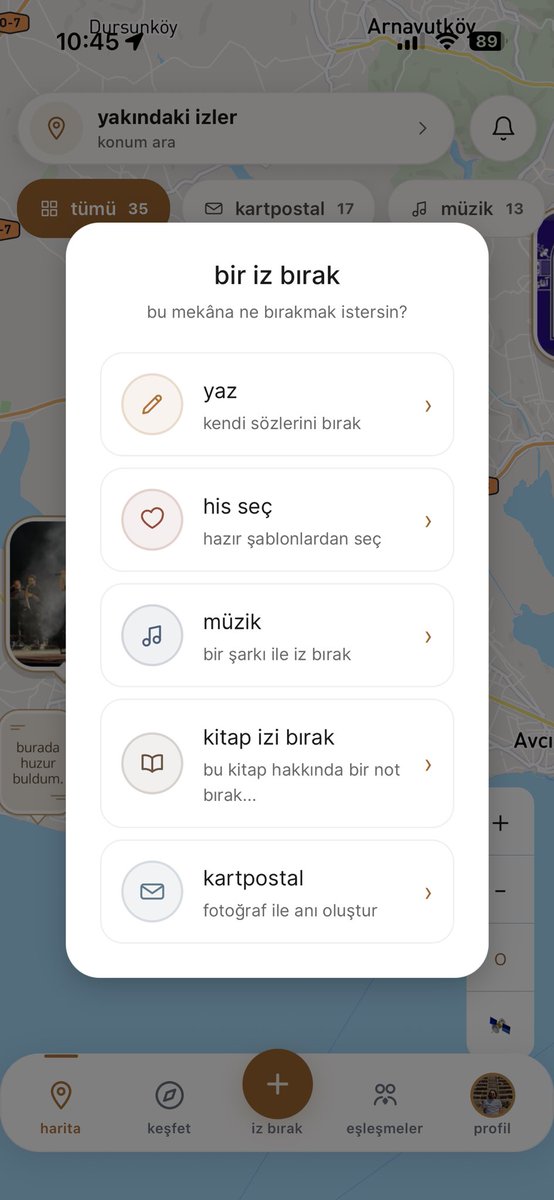 tunatasmaz's tweet photo. Bu İZ ekranı yeni bir deneyimin en güzel parçası. Çünkü sadece bir fotoğrafla sınırlı değil. Bir müzik, bir not, bir link ya da bir his.
Bu deneyimleri bizimle beraber keşfetmek için https://t.co/AfA60kIMpM adresinden İz’i indirip hemen sen de iz bırakabilirsin. https://t.co/quoanYS34Z