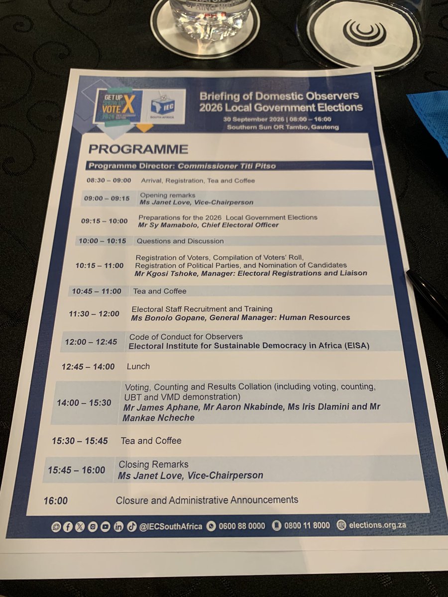 CentreforCommu1's tweet photo. CCDSA is participating in the 2026 Local Government Elections Domestic Observers Briefing today, strengthening our preparations for independent election observation, electoral accountability and grassroots democracy. 🇿🇦🗳️

#CCDSA #LGE2026 #ElectionObservers #Democracy https://t.co/5cgYRNusoR
