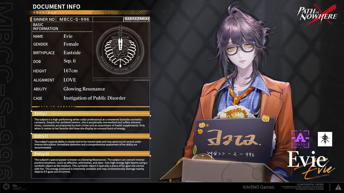 PathtoNowhereEN's tweet photo. ■ MBCC-S-996 Evie
■ Arcane Tendency

"My love for my idol is like a supernova...!"

#PathtoNowhere #PTN #HeartbeatsONAIR https://t.co/FaIYUf3kni