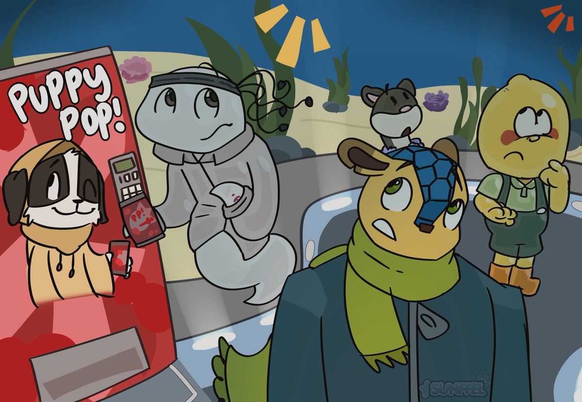 Sunffel's tweet photo. Something has arrived to the aquarium 🌐🐠
This will happen on Project reborn at the middle of the story, this is where that thing has started to attack the mascots and not just the environment. 
#mascotverse #rtmvpr #fuleco #laeeb #winterolympics #art https://t.co/jHoXzYJMHl