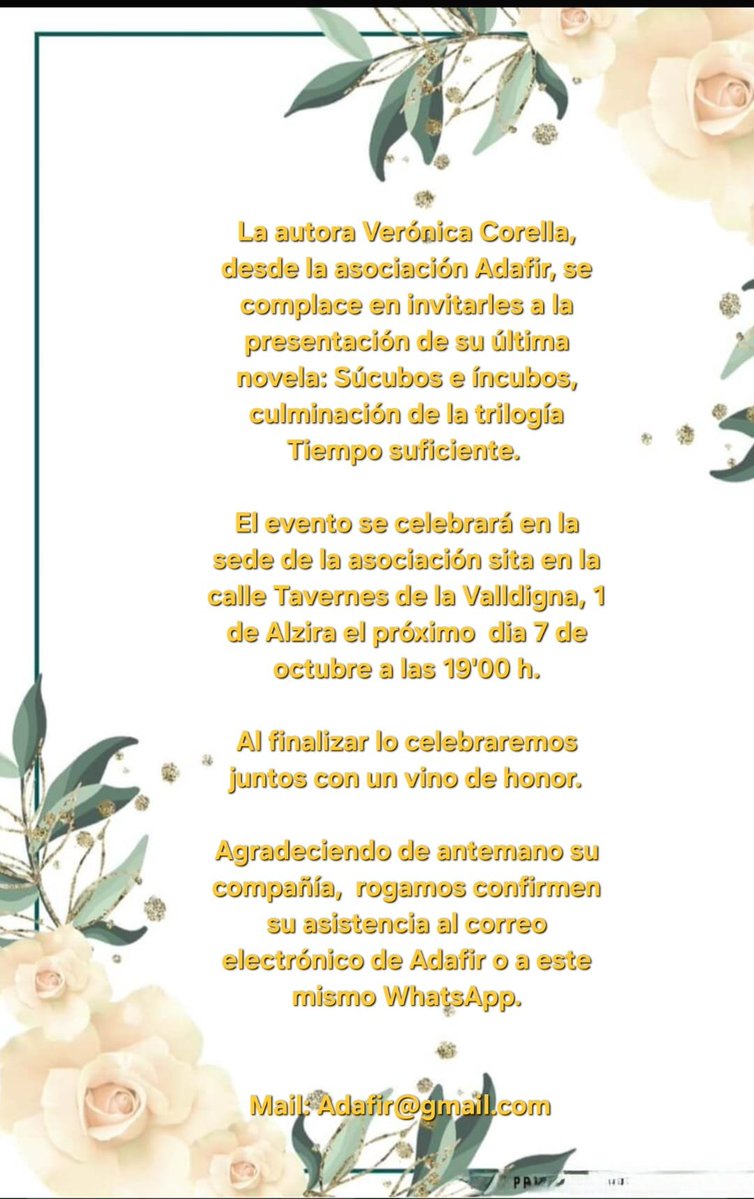 ADAFIR1's tweet photo. Te esperamos. https://t.co/xYKe8ZLsnN