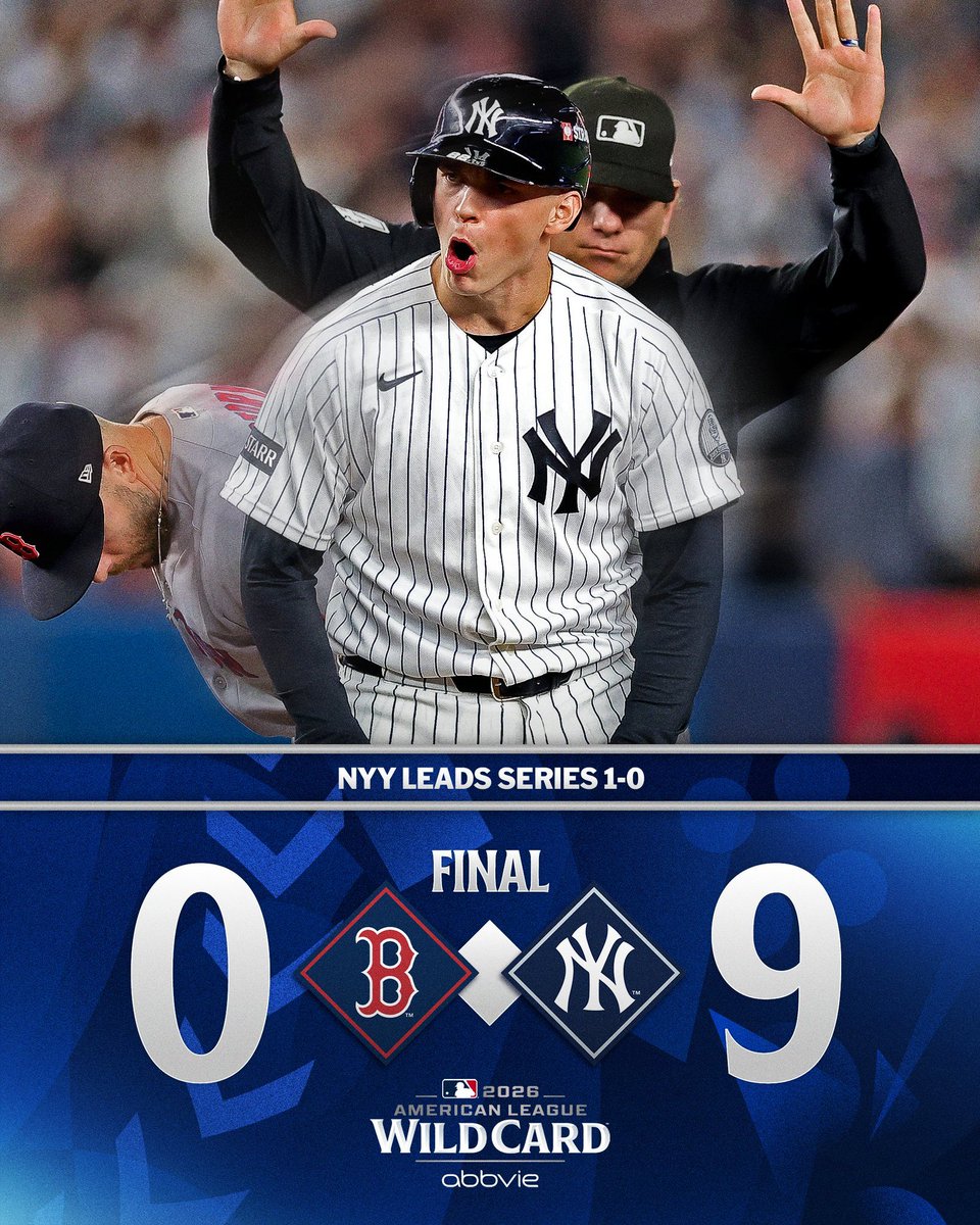 RNatlia's tweet photo. Ben Rice: 4-for-5, 2 HR, 6 RBI
Cam Schlittler: 6.1 IP, 2 H, 0 R, 10 Ks

Theeeeeeeee @Yankees WIN!

(MLB x @AbbVie) @Playbook https://t.co/WUXwNrGo6H