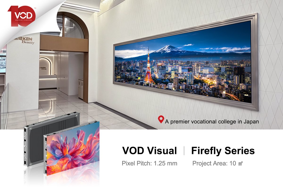 VOD__Visual's tweet photo. Case Study | Transforming higher education spaces with VOD Visual Firefly Series! 🎓✨
#VODVisual #CaseStudy #FireflySeries #Japan #EducationTech #FinePitchLED #ProAV #DigitalSignage #SmartCampus #LEDDisplay https://t.co/03BhsfRMEV