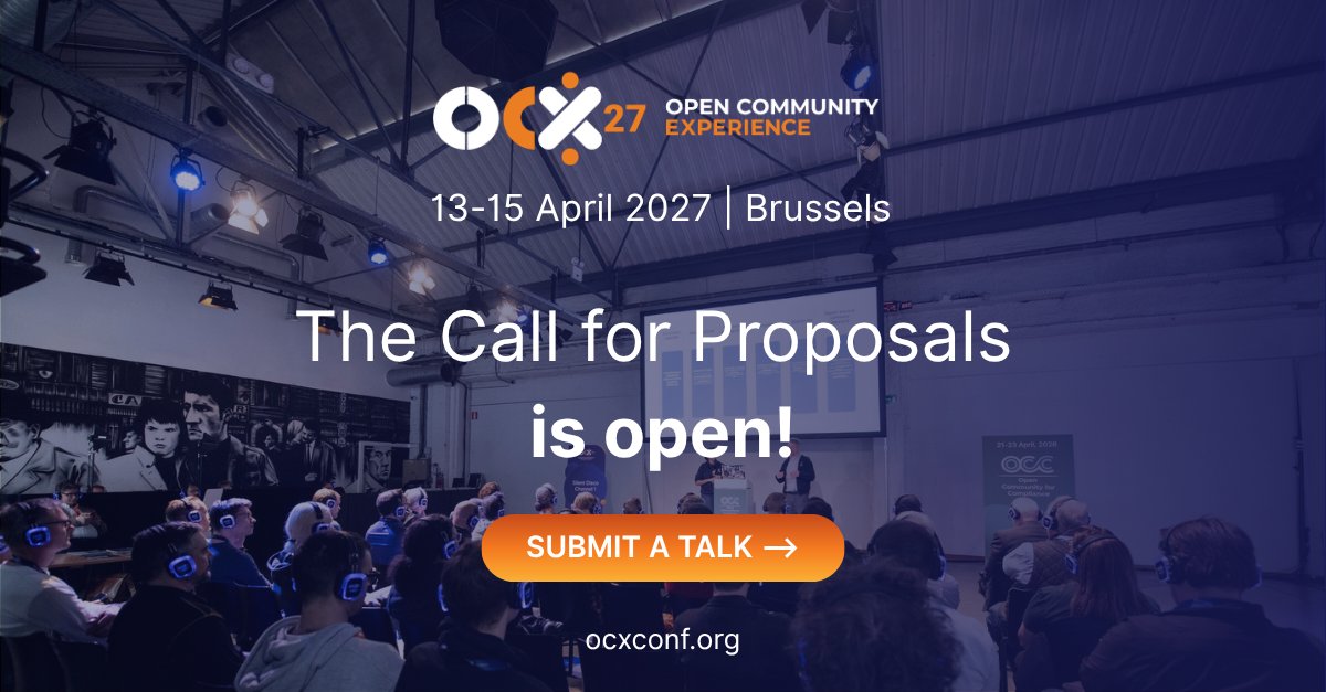 EclipseFdn's tweet photo. π€ Why speak at @ocxconf?
Speakers connect with the open source community, receive a conference pass, visibility across OCX channels and a recording of their session. Submit a talk π https://t.co/2J0yUXZbjm
#CallForSpeakers #OpenSourceCommunity #SpeakerSubmission #TechConference