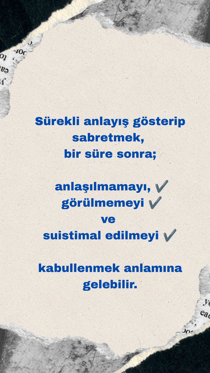 SelcukEdik's tweet photo. 🇬🇧 Constantly showing understanding and being patient can, over time, mean accepting that you are not understood, not seen, and being taken advantage of.
🇹🇷 https://t.co/B0naVUGLff