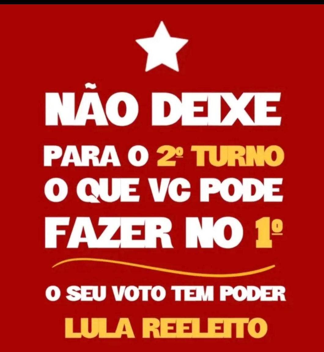 Ma_sx's tweet photo. @CarlosS48442375 Dia 4 outubro vamos votar no Lula Presidente 13 PT e senadores, deputados e Governador do PT 13 OU QUEM LULA APOIAR 🇧🇷1️⃣3️⃣👊🏻 https://t.co/oodPUuf6lj