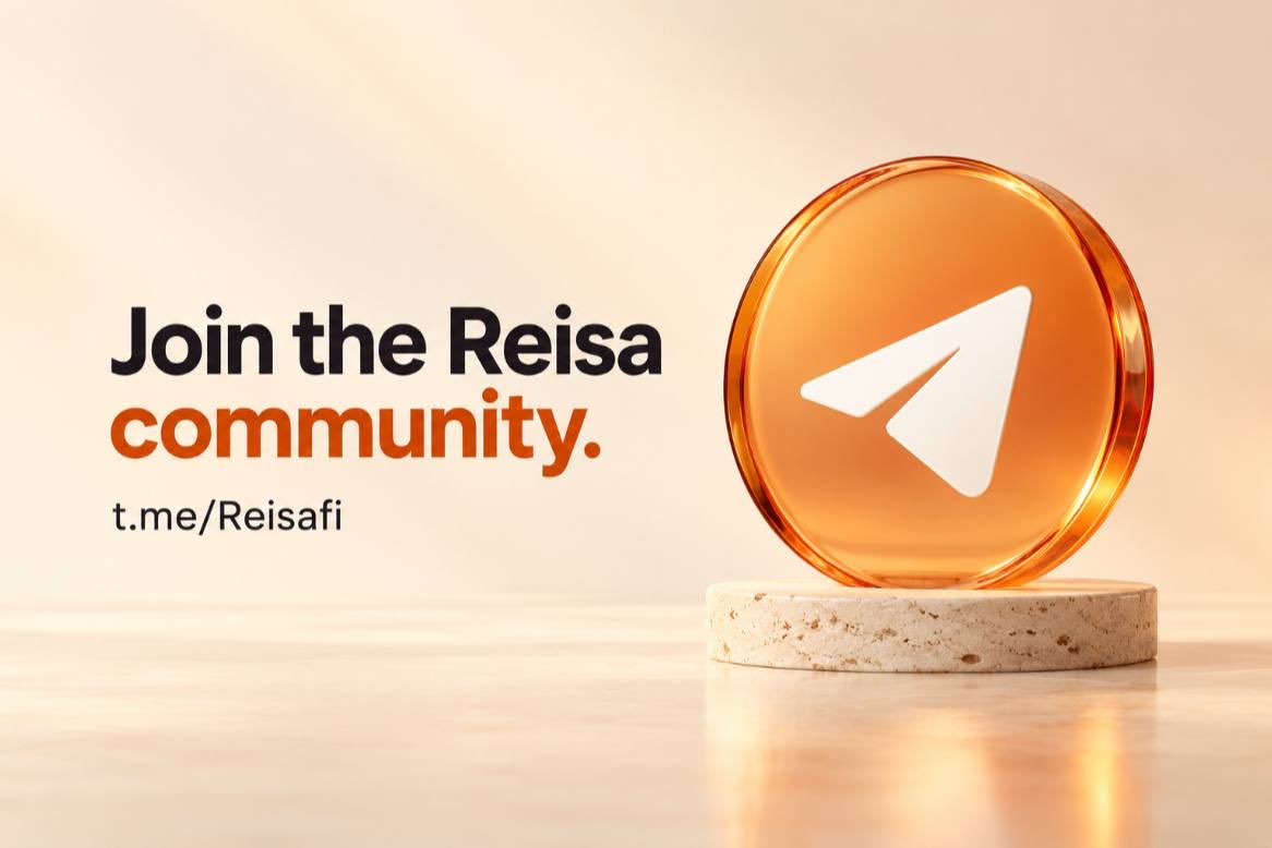 Reisafi's tweet photo. Get closer to what’s happening at Reisa.

Join us on Telegram for $REISA updates, product previews and a direct line to the team.👇
https://t.co/kcOYUef03T https://t.co/f3t0kntcgJ