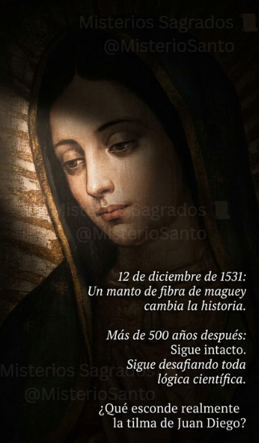 MisterioSanto's tweet photo. 🔔 5 Misterios de la Virgen de Guadalupe que la ciencia aún no explica.🕯️📜

Abro Hilo 🧵🕯

#VirgenDeGuadalupe #mexico https://t.co/Rb63GmEPwI