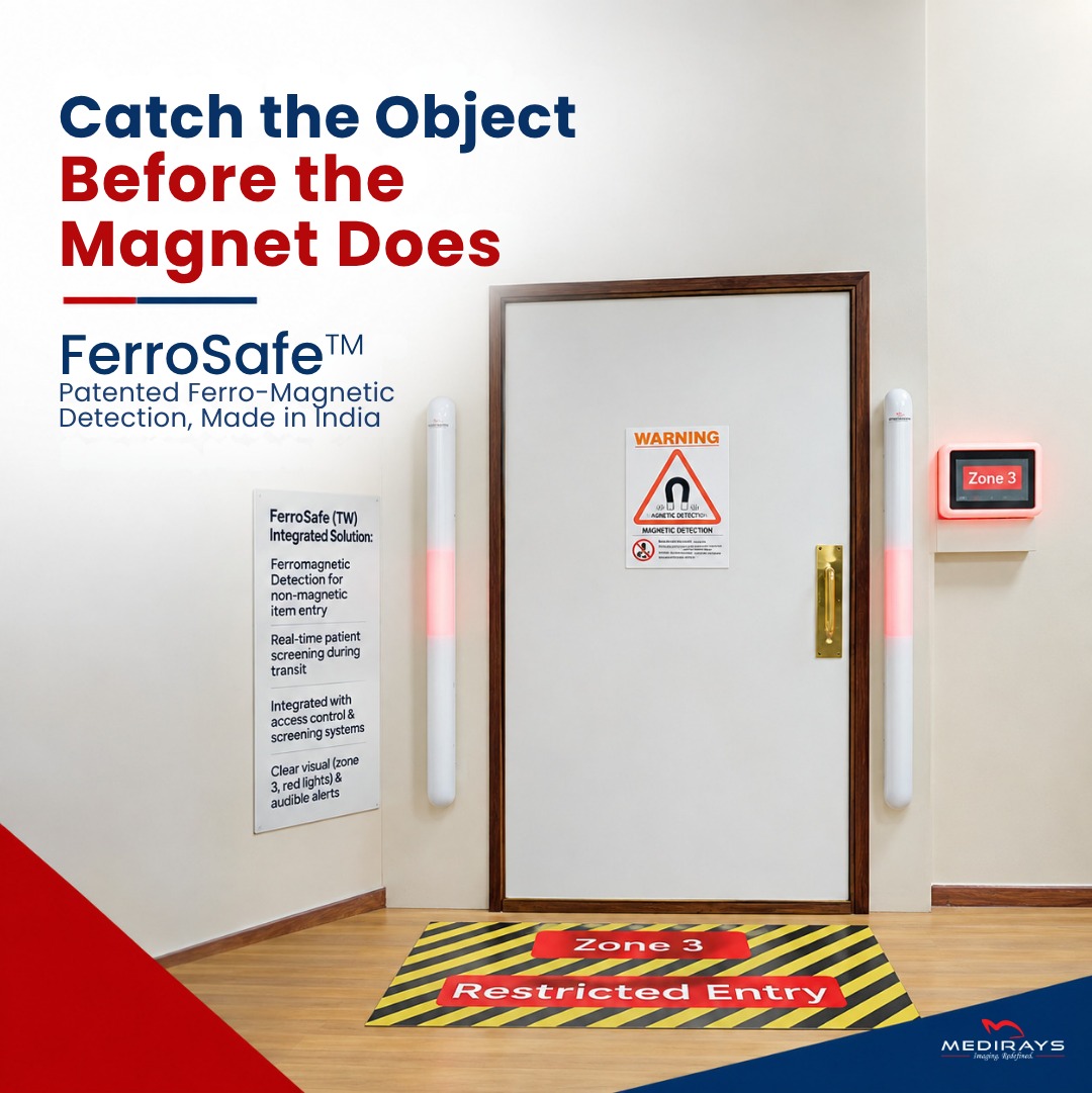 medirays's tweet photo. Catch the Object Before the Magnet Does.
FerroSafe™ by Medirays — patented ferro-magnetic detection for safer MRI environments.
✅ 1.0–1.5m Detection
✅ 3-Zone Alerts
✅ Made in India
📞 +91 22 2577 9131 | 🌐 https://t.co/SMiE3cel3g
#FerroSafe #MRISafety #Medirays https://t.co/r2QVL8C01f
