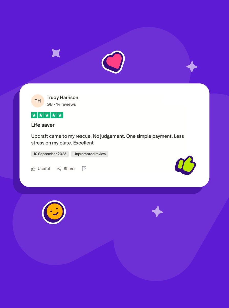 HeyUpdraft's tweet photo. Your September reviews made our month 💜 

#reviews #5star #debtconsolidation #best https://t.co/2FWMuWsokO