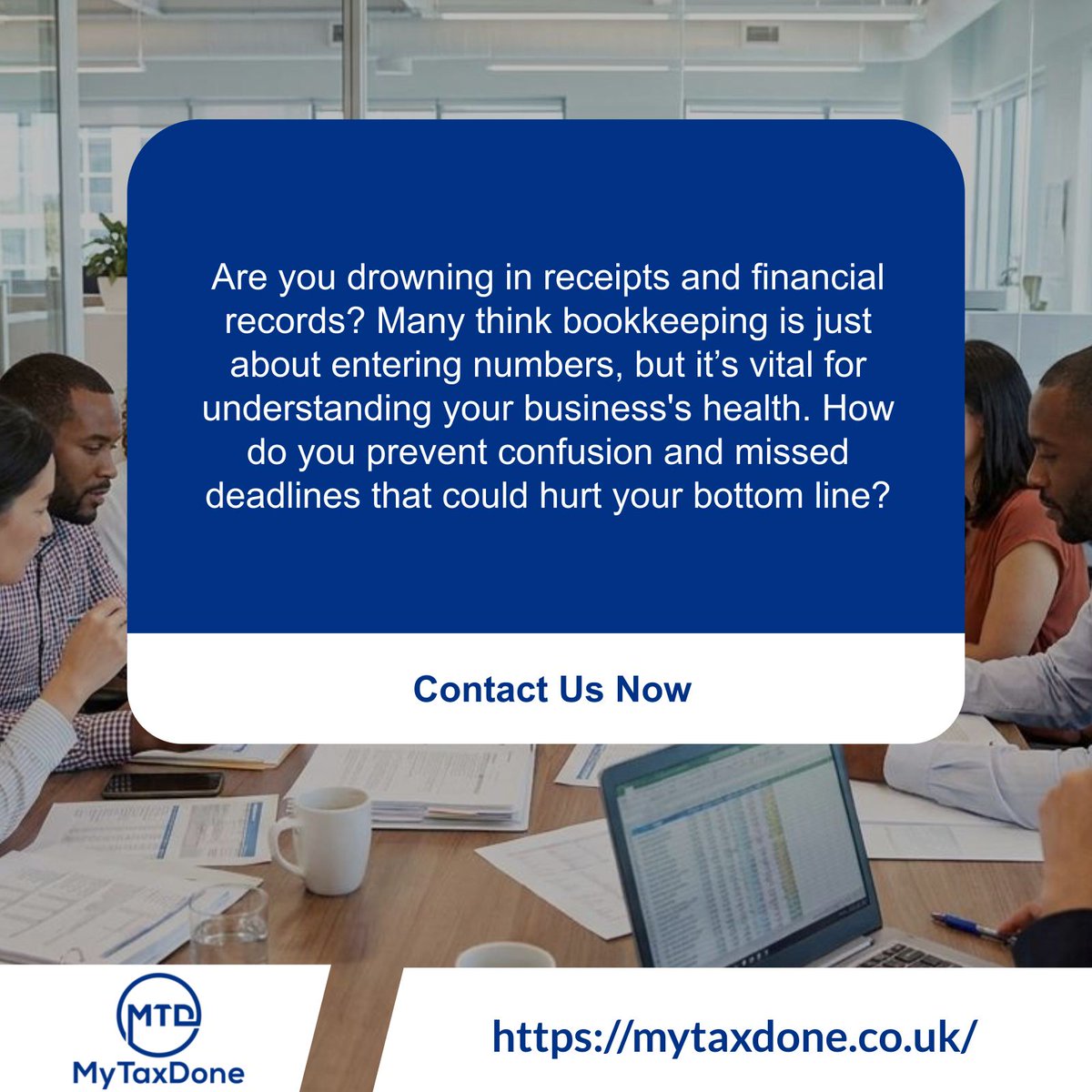 mytaxdone's tweet photo. Drowning in receipts? Bookkeeping is vital for financial health, not just number entry. MyTaxDone offers tailored services for organised, accurate records. Get in touch today!
👉🏻 Visit https://t.co/v1ecTGeKbc for more information. https://t.co/gye676kcXS