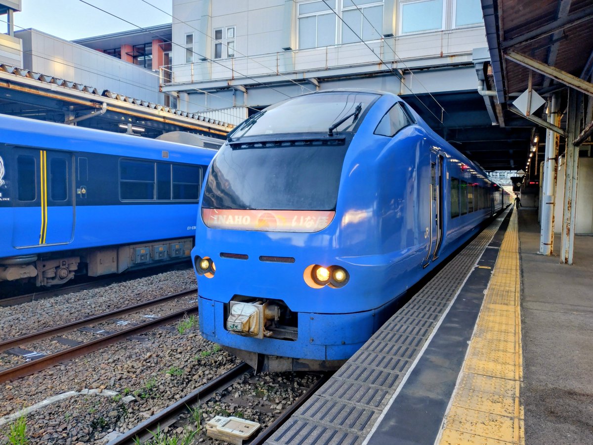 sgk00it's tweet photo. 旅の終わりはいつもブルーなので、電車もブルー1色になってしまった https://t.co/vNJNhsWyBP
