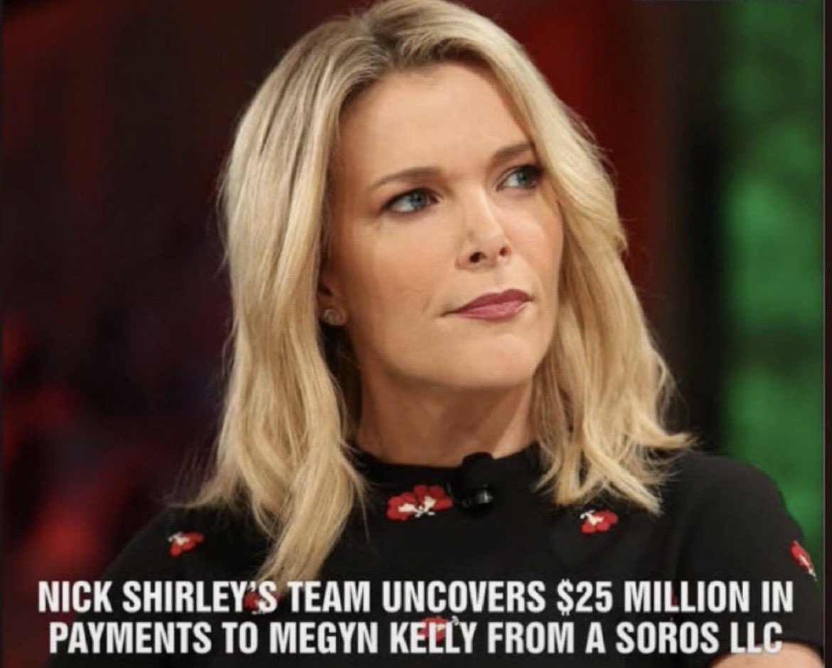 WikiLeakHq's tweet photo. Megyn Kelly didn’t just flip sides for no reason. She got paid in straight cash and shares from Soros Worldwide.

Nick Shirley and his team of citizen journalists dug up the paper trail and nailed the deposits straight into a numbered account in the Chapawoolic Islands, south of Guam.

She’s weaponized her millions of followers to smear President Trump nonstop. Good news is over half have already bailed, and a lot of the rest are only sticking around to point and laugh at her now.

She’s a sellout. Plain and simple.