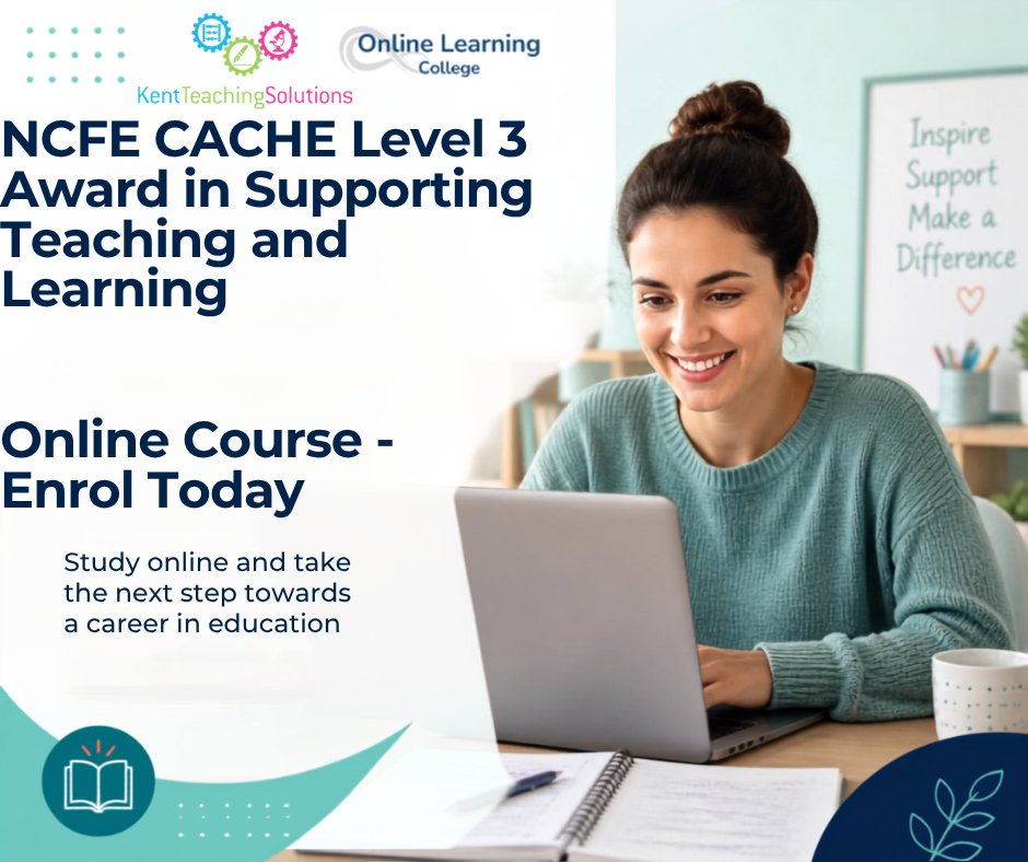 KentteachingKTS's tweet photo. Take the next step in your education Career. The Level 3 course. Increases your salary, job prospects and will then give you the opportunity after to progress to the LEVEL 4 HLTA Course.

https://t.co/uMlrR89KIR https://t.co/gc1N8TFqbm
