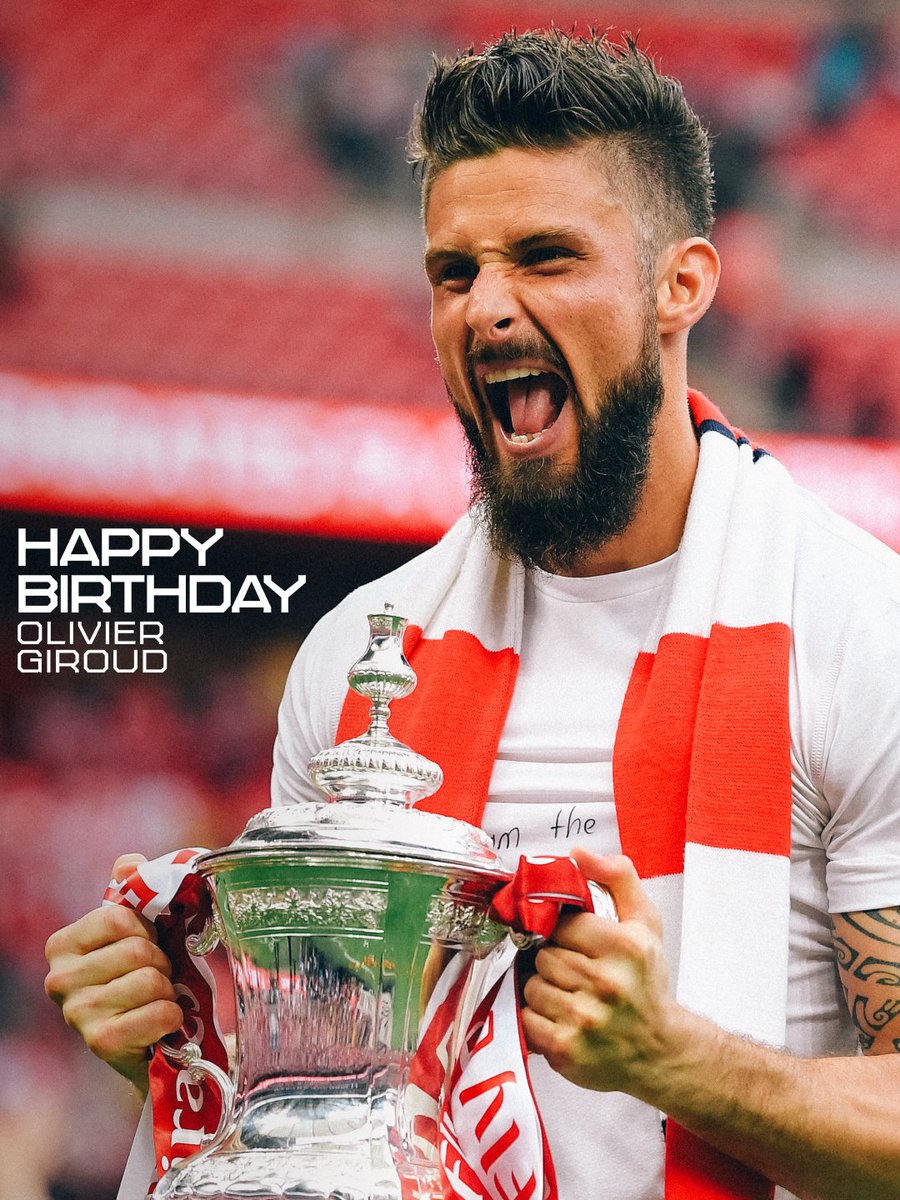 Arsenal's tweet photo. Happy birthday, Olivier! 🎂 https://t.co/KpXc3tTW4Y