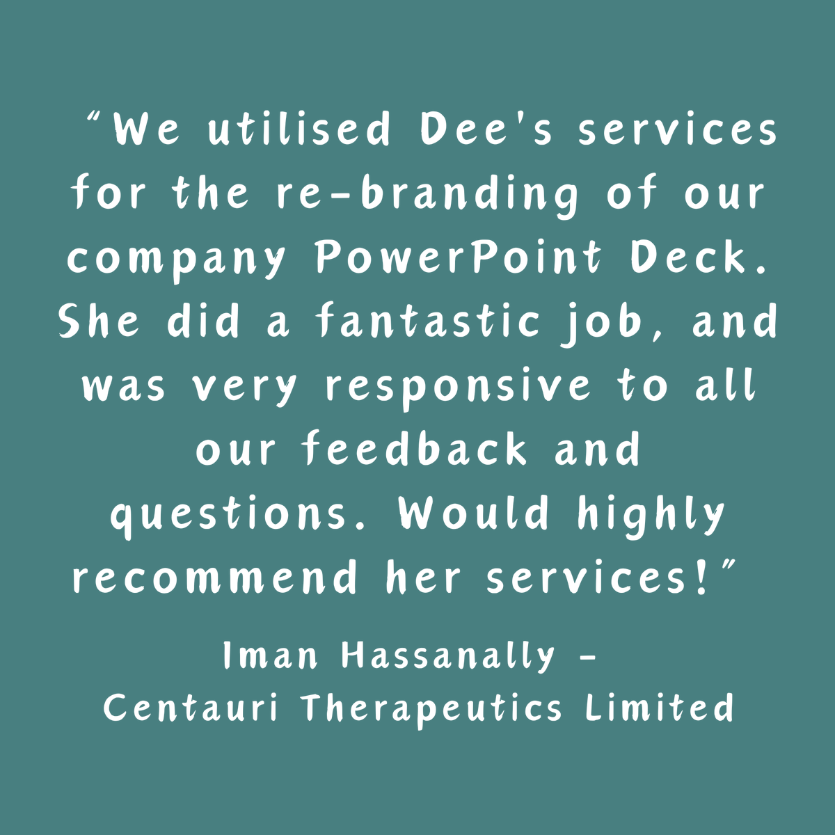 3DocSolutions's tweet photo. There’s nothing better than seeing a presentation go from functional to polished, professional and completely on-brand.

If your PowerPoint presentations need a professional refresh, I’d love to help.

#PresentationDesign https://t.co/1i6BHIT1Uc
