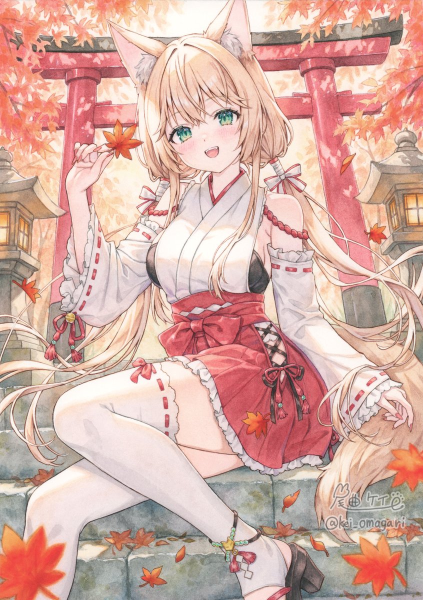 kei_omagari's tweet photo. 狐巫女さん🦊🍁 https://t.co/8TBAeDz3Xs