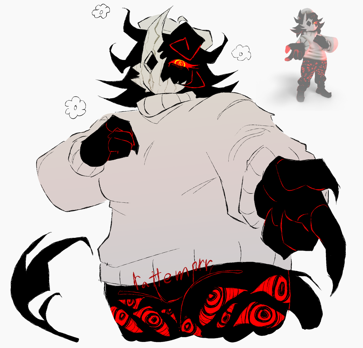 rattemprr's tweet photo. warm up wife picture + updated way for drawing her to celebrate her new model #regretevator #regretevatorfanart #folly https://t.co/XyQehCqRVb