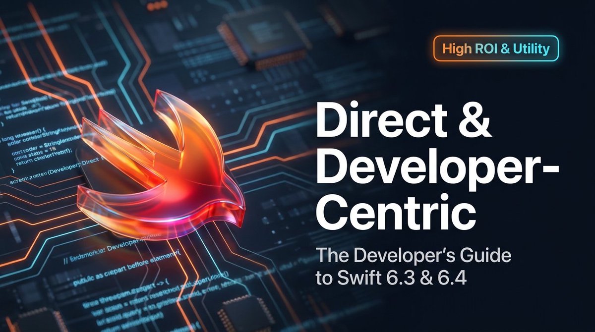 hackernoon's tweet photo. A practical ranking of Swift 6.3 and 6.4 features based on what app developers can adopt now, from Swift Testing interoperability to ownership APIs.
#swift6.4 #swiftprogramming...Show more https://t.co/r73tHD5CLD