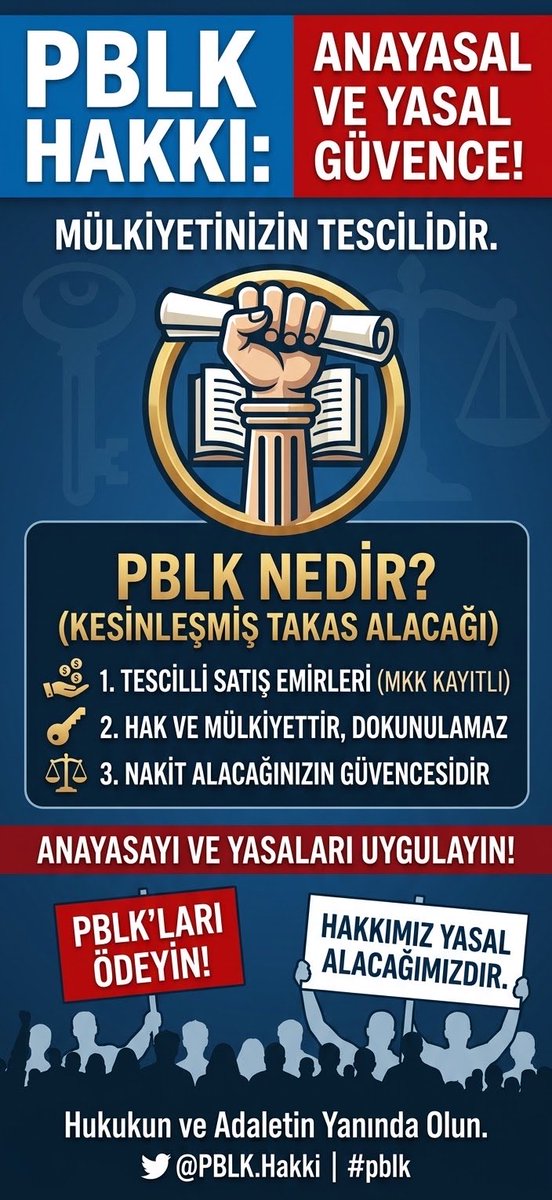 THFzede's tweet photo. Eşleşen emir borçtur.
Borç önce ödenir.
Bu hukuktur, tartışma değil.
Bir emir TEFAS'ta eşleştiyse satış olmuştur. Satılan malın parası "genel tasfiyeye" alınmaz, ödenir. Buna takas kesinliği denir, SPKn m.79. Eşleşmiş emri geri alırsanız TEFAS'ta hiçbir emir bir daha güvenli değildir

@SPKgovtr  #THF #tp2 #PBLK_ÖNCELİKLİDİR #pblkhaktır #PBLK_İPTALEDİLEMEZ #eşleşenemir
@memetsimsek @HmbSosyalMedya @iletisim @trpresidency @TBMMresmi @Meteasya23