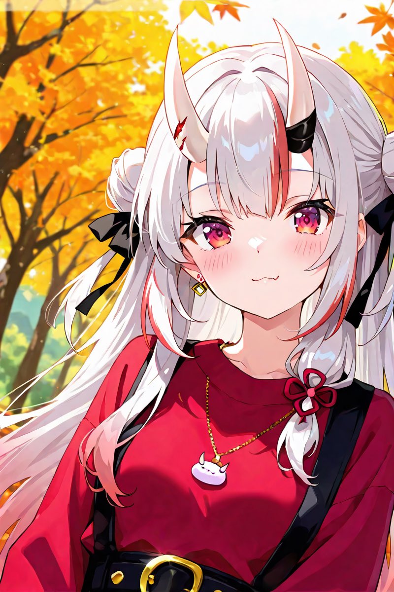 Rone0036's tweet photo. 皆様本日も1日お疲れ様です！

秋のオシャレな余だぞ！
紅葉の中の散歩もいいよね！✨️

明日もよろしくです( ੭˙꒳ ˙)੭
 #AIイラスト  #百鬼あやめ  #ホロライブ https://t.co/nMCOIrC65L