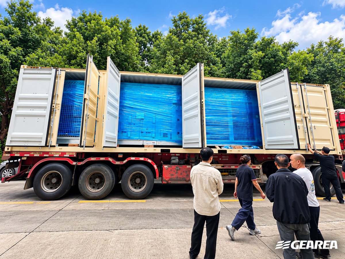Gearea_Climate's tweet photo. California CEA project: shipping underway. 🇺🇸
10 Gearea units are being loaded today.
Factory commissioning → final inspection → packaging → loading.
More work completed at the factory means less on-site work and faster deployment.
#Gearea #CEA #HVAC #IndoorFarming #California https://t.co/qSkYAeJh43