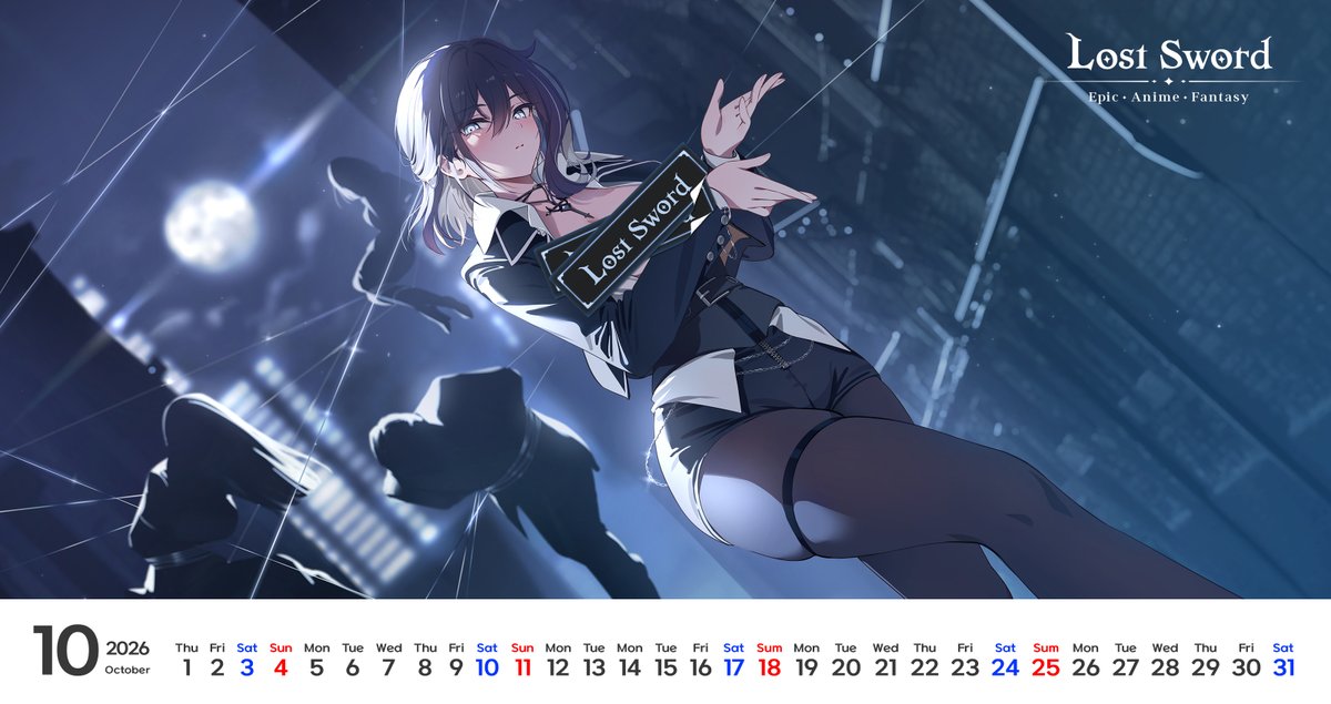 LostSword_EN's tweet photo. 📆 Spend October 2026 with #Crassa 🔥
🔔 Download the original calendar wallpaper from the #LostSword official Discord server!

◤ https://t.co/BVYz3HrcXT ◢

#LTSD #Wallpaper https://t.co/DqCMGvHsGw