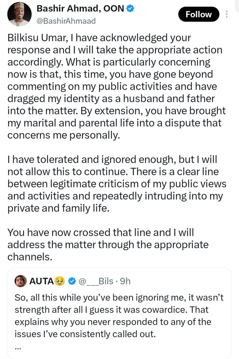 AbujaxQueen's tweet photo. If there’s anything I hate so much in this life, it’s threats. 😡

@___Bils, please don’t ever hesitate to reach out to me if you need help in any way. I genuinely mean that. I can’t stand by and watch another woman go through this alone or feel threatened and helpless. https://t.co/PeF9TOWoOX