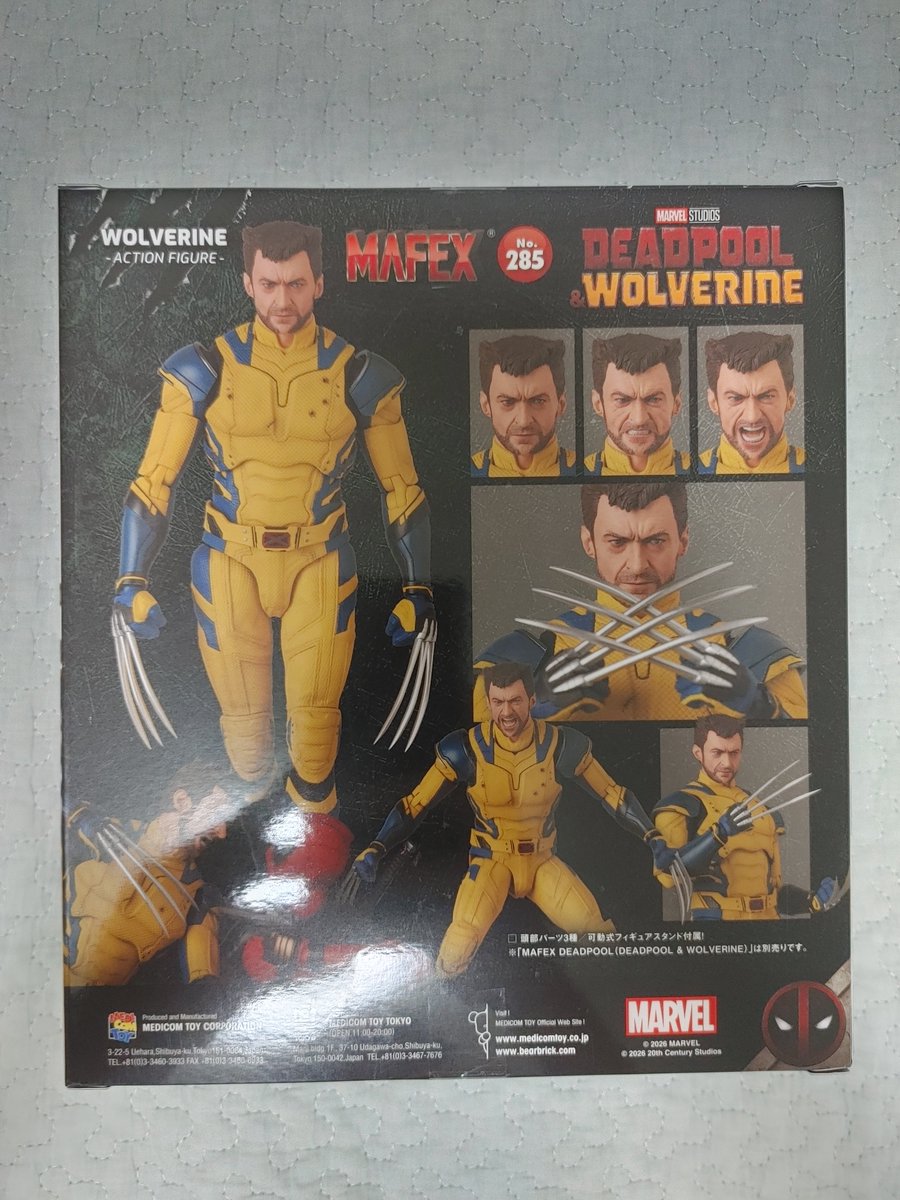 2000over_toy's tweet photo. 前にMAFEXのデッドプールを買ったから揃えたくなってしまってウルヴァリンを買ってきた。
このバージョンには素顔ヘッドしか付いてないのね。
色々と集めたくなって��るわ
#MAFEX
#ウルヴァリン https://t.co/T57Ll1MBm7