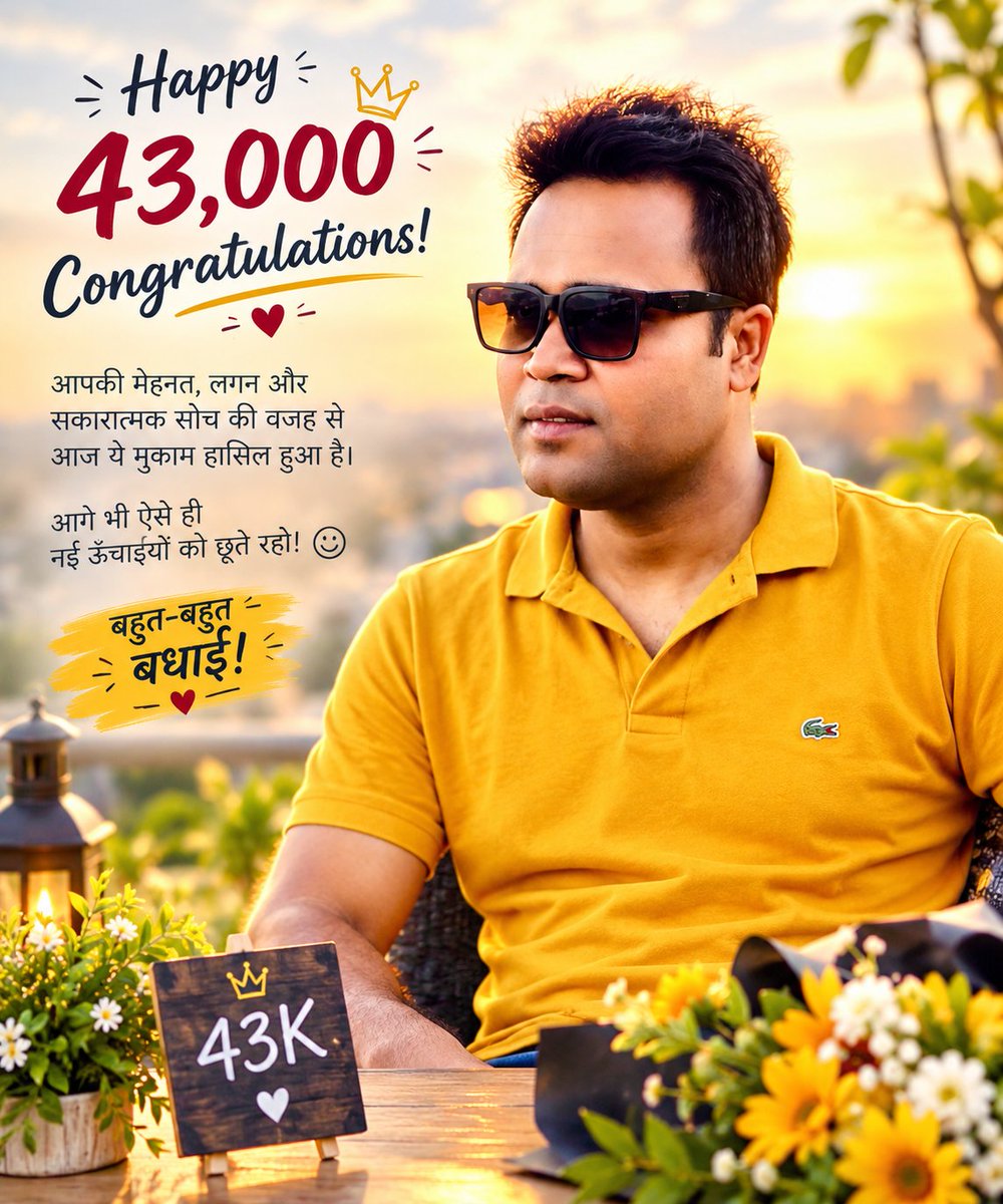 SONI_SAHA440's tweet photo. Heartfelt congratulations on reaching the 43K family milestone!

May your hard work, love, and trust continue to bear fruit.

May every new milestone become a new identity for you, And may the journey of success remain beautiful. 🔥🍁🎊
@taashi2016 https://t.co/h3cWDwPzGb