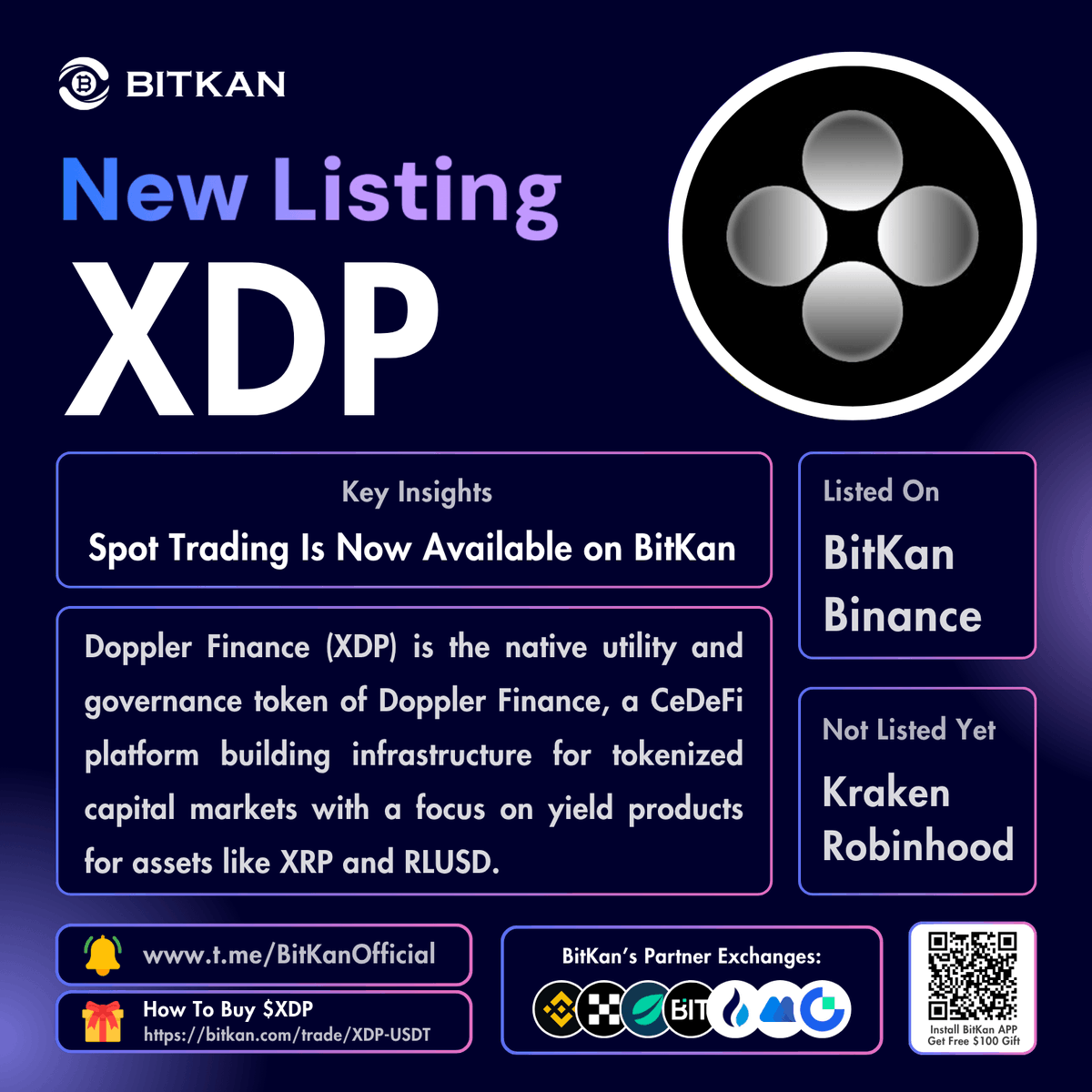 BitKanOfficial's tweet photo. π₯ New Listing: @doppler_fi #XDP spot trading pair is now available for trade:
base:0x07b3d902783c3c12b077508c3b5c00113d1291d0 Spot Trading Pair:
https://t.co/9axWfz8Gdo
Official #BitKan Announcement
https://t.co/786ibhFyHu
Free $100 New User Sign-Up Gift:
https://t.co/BOjKUxVrnT