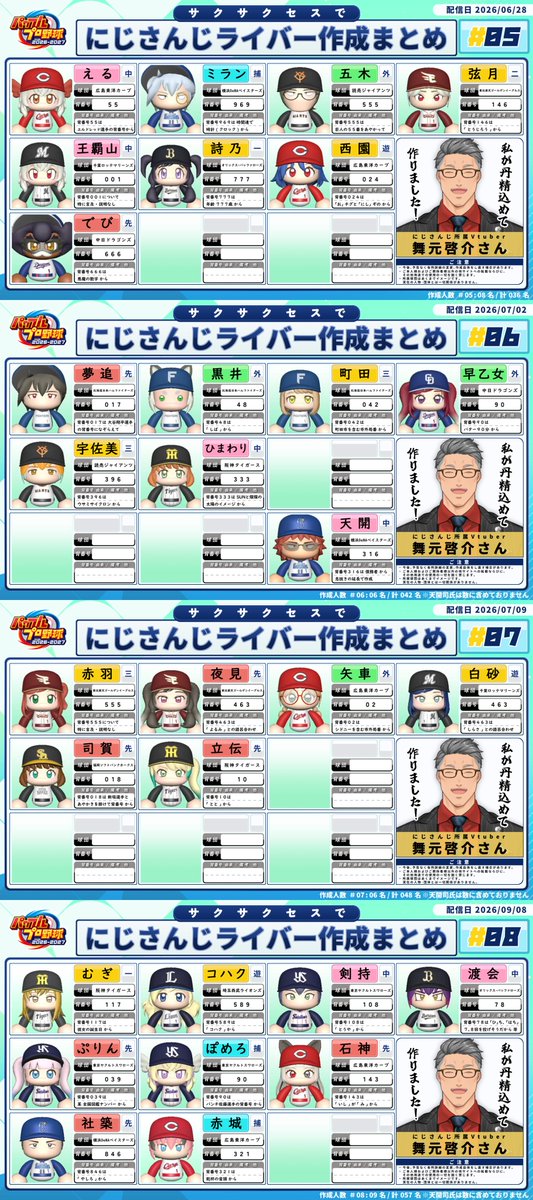 D_Harimaru305's tweet photo. 舞元啓介の

帰ってきた！！
サクサクセスでにじさんじライバー作成！！！！
 
#1 - #4 、 #5 - #8 、#9 - 12 、 #13 - #16 まとめ

#まいもとなま https://t.co/3vsfuavgEU