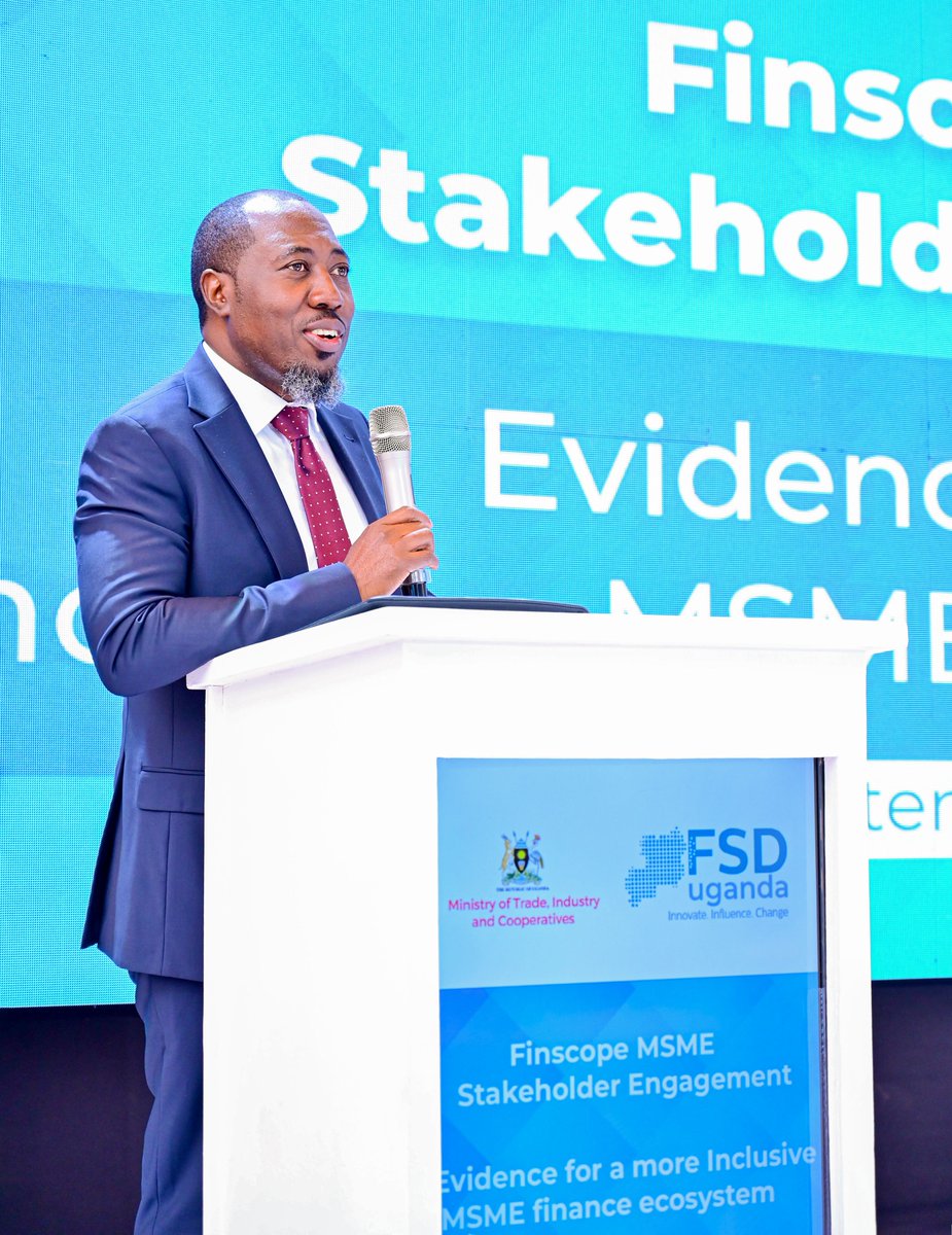 fsduganda's tweet photo. “With digital transformation, do we still need physical collateral to access finance?”
Patrick Joram Mugisha @jpmoogy1, Commissioner @mtic_uganda, raises an important question for the #FinScopeMSME discussion. https://t.co/FjfTcZpejd