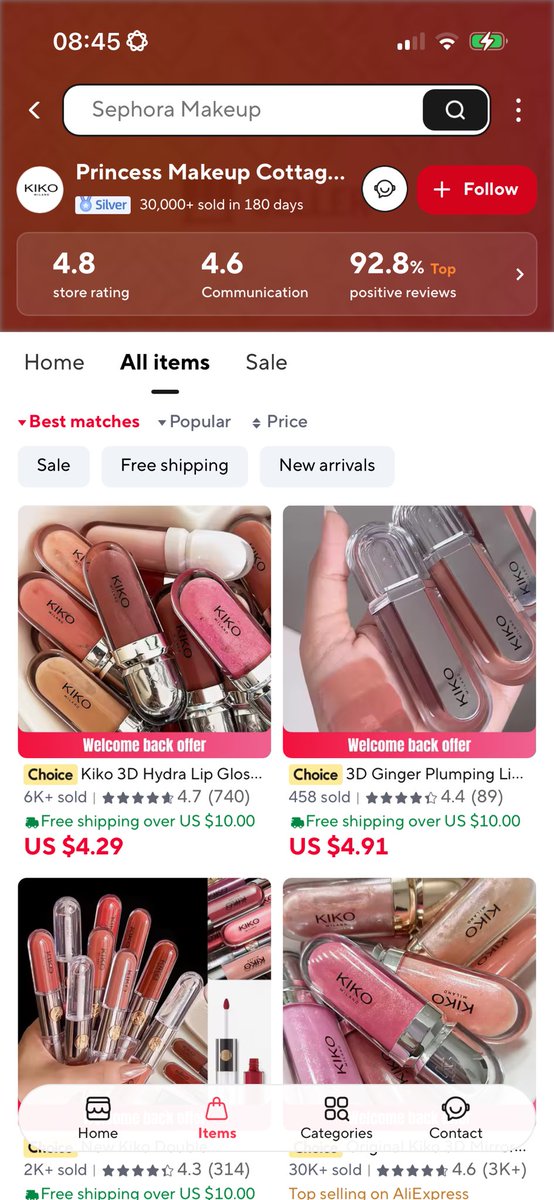 Justwandyy's tweet photo. Guys I just found Fenty, Rhode, KIKO, e.l.f. and more on AliExpress for $1 😭 https://t.co/bcpXsoIQ02