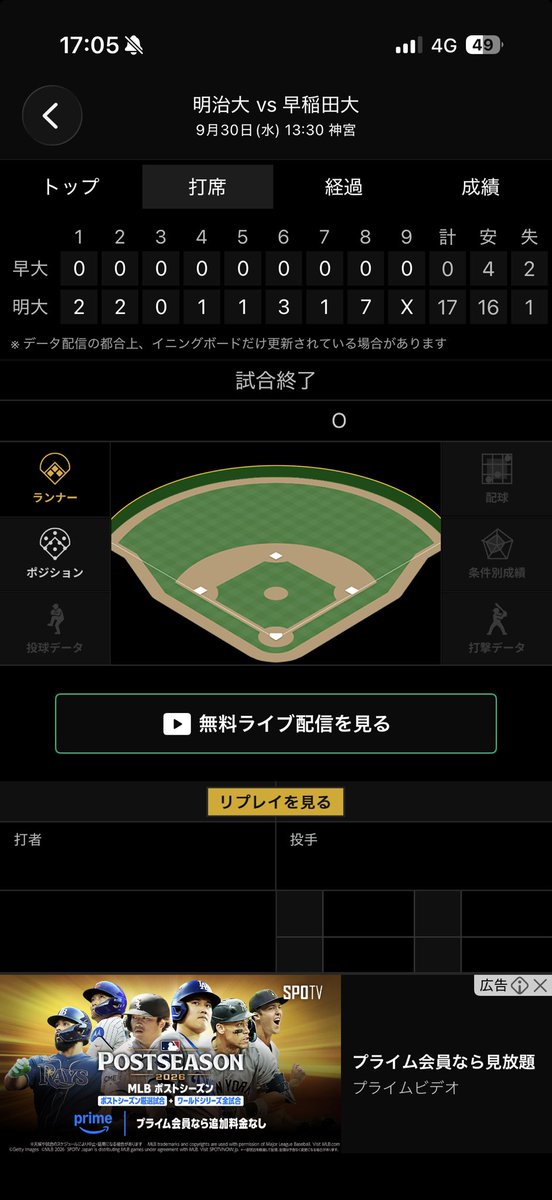 Ver285532612's tweet photo. 歴史的大敗だろこれ
2023春早慶戦より酷いぞ https://t.co/w9UbhR9lAq
