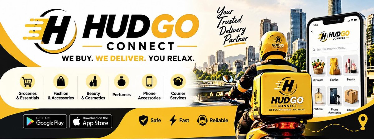 hudgoconnet's tweet photo. Why spend time moving around when what you need can come to you? 
Shop through HudGo Connect and leave the delivery to us. Download the app today!!
#HudGoConnect #ShopSmart #DoorstepDelivery https://t.co/n5mSPmEs98