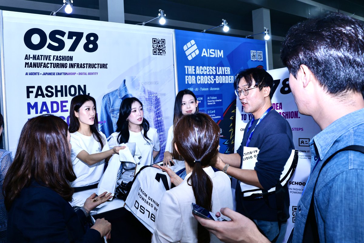 OS78AI's tweet photo. OS78 at GWDC 2026 🇰🇷

A great two days in Korea.

At GWDC 2026, we shared how OS78 is bringing AI Agents into fashion — connecting personal ideas, design, and Japan’s craft network to turn a prompt into a real product.

Thank you to everyone who stopped by the OS78 booth, shared ideas, and connected with us.

Come to OS78. Create your style. Make it yours.
#OS78 #GWDC2026 #AIAgent #AIFashion #FashionTech #PersonalizedFashion