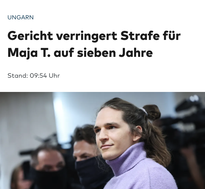 unblogd's tweet photo. Ein Rentner, der mit Gewalt gedroht und den Holocaust geleugnet hat, bekam in Deutschland das gleiche Strafmaß wie Simeon 'Maja' T. in Ungarn, der Gewalt zusammen mit anderen Extremisten massive Gewalt ausgeübt hat. Kann man keinem erklären. https://t.co/CwFDpEs1Xo