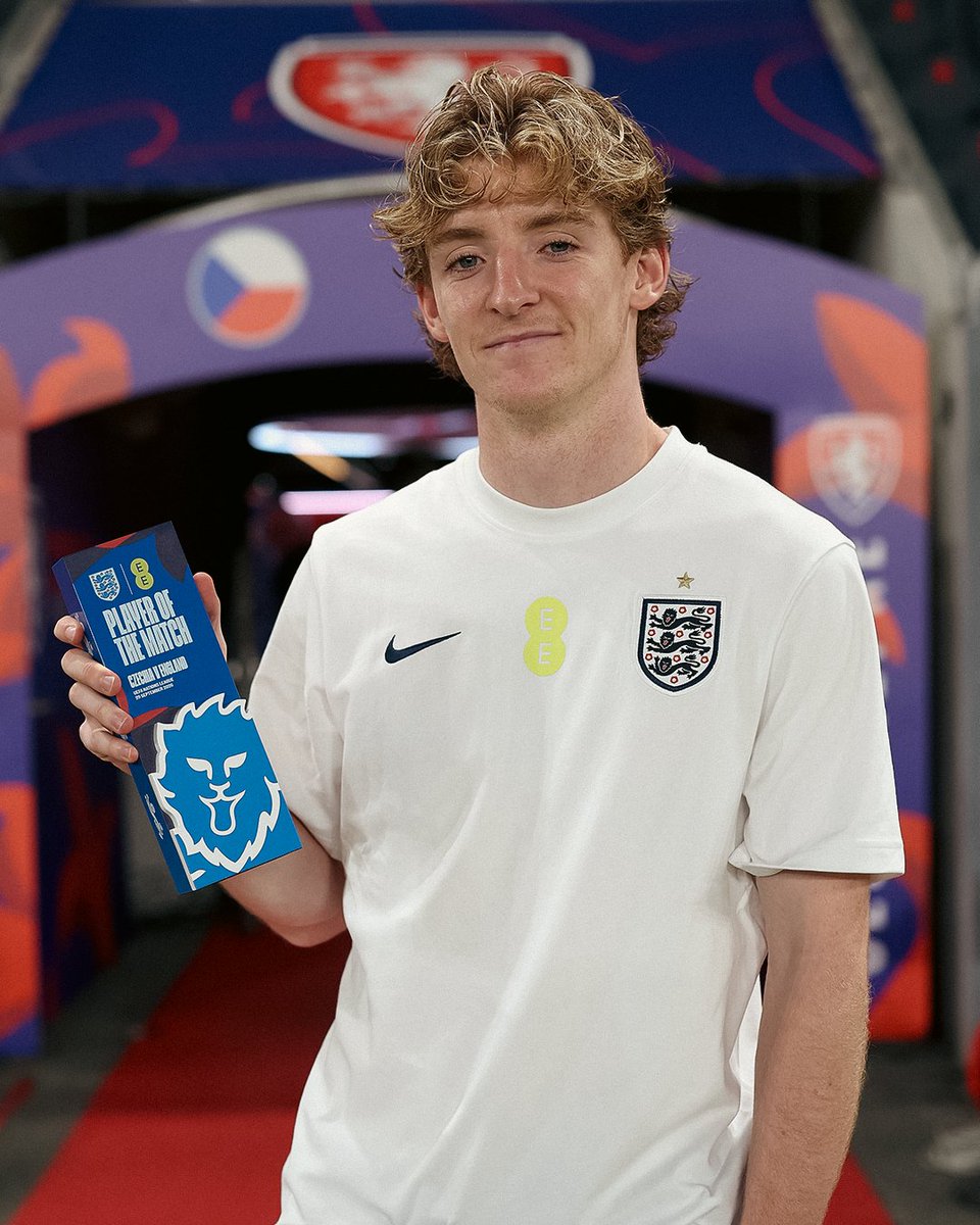 England's tweet photo. Your England Player of the Match connected by @EE  Anthony Gordon 👏 https://t.co/vaq4gZQ6aP