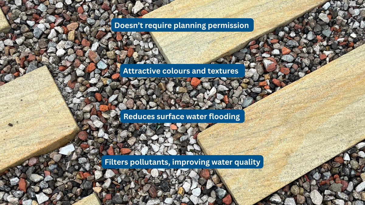 unpavetheway's tweet photo. Have you considered permeable paving for your driveway? 🏡🚘💧

Our new handbook has plenty of information and ideas to help you choose! 

Download from our webpage: https://t.co/Qmk9pdn8dY 

#frontgarden #driveway #paving #permeablepaving #garden https://t.co/N05d6IijK9