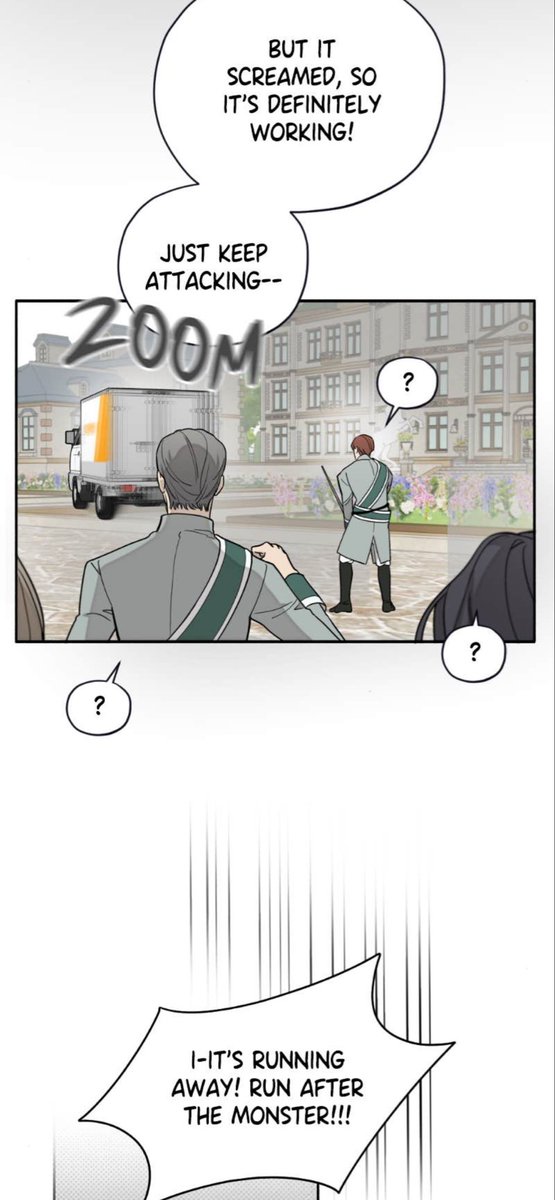 moonforruby's tweet photo. Helppp this reverse trope is so clever and hilarious😭

she wanted to get isekai’d into her favorite romance fantasy novel like all the FLs in these manhwas but instead, the truck AND the driver got isekai’d hahaha
its the medieval era so people think the truck is a monster! 😭 https://t.co/SlG9Tg9qey